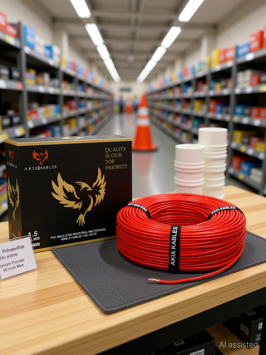 AKIA KABLES CCA wire 45 m Red