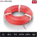 ONE+WIRE INDIA 4.0 sq mm wire Red